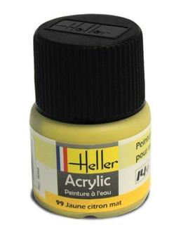 Heller 9099 Acrylic Paint 099 jaune citron mat 