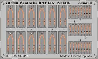 Eduard 73040 Seatbelts RAF Late Steel 1:72