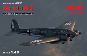 ICM 48261 1:48 He 111H-3 WWII German Bomber (100% new molds)