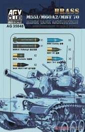 AFV-Club AG35048 M551/60A/MBT70 152MM Ammunition (Brass) 1:35