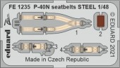 Eduard FE1235 P-40N seatbelts STEEL for ACADEMY 1:48