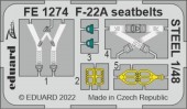 Eduard FE1274 F-22A seatbelts STEEL 1:48