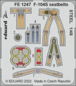 Eduard FE1247 F-104S seatbelts STEEL for KINETIC 1:48