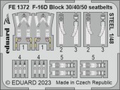 Eduard FE1372 F-16D Block 30/40/50 seatbelts STEEL KINETIC 1:48