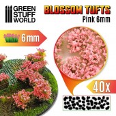 Green Stuff World 8435646508368ES Blossom TUFTS - 6mm self-adhesive - PINK (40 pcs.)