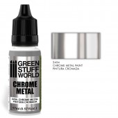Green Stuff World 8436574508130ES Chrome Metal Paint (17 ml) - Alcohol-based metallic paint