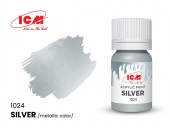 ICM 1024 METALLIC COLORS Silver bottle 12 ml 