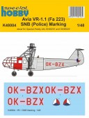 Special Hobby K48004 VR-1 SNB Marking Decal 1:48