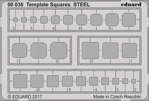 Eduard 00038 Template Squares Steel 