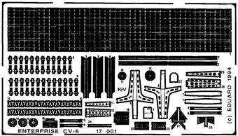 Eduard 17001 USS CV6 Enterprise for Tamiya 1:700