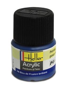 Heller 9014 Acrylic Paint 014 bleu de france brillant 