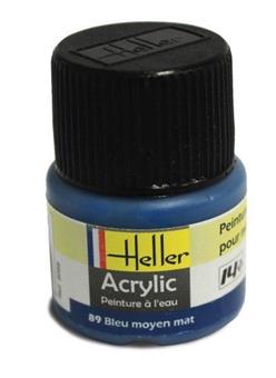 Heller 9089 Acrylic Paint 089 bleu moyen mat 