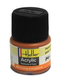 Heller 9322 Acrylic Paint 322 orange transparent 12ml 