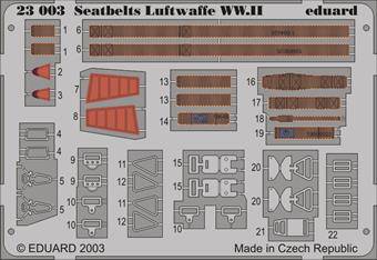 Eduard 23003 Seatbelts Luftwaffe WW.II 1:24