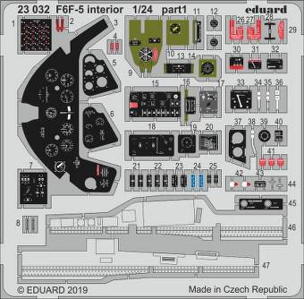 Eduard 23032 F6F-5 interior for Airfix 1:24