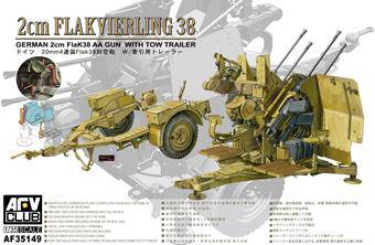 AFV-Club AF35149 4X2cm Flakvierling 38 with trailer 1:35