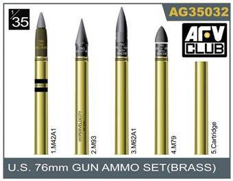 AFV-Club AG3532 76mm gun ammo brass set 1:35
