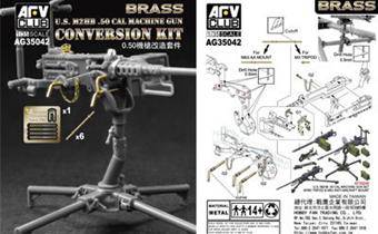 AFV-Club AG35042 U.S. M2HB .50 Cal Machine Gun Con. Kit 1:35