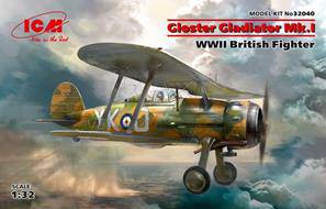 ICM 32040 Gloster Gladiator Mk.I WWII British Figh 1.32