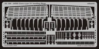 Eduard 32166 A6M2 Zero Photoetched 21 landing flaps for Tamiya 1:32