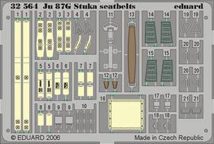 Eduard 32564 Ju 87G Stuka seatbelts for Hasegawa 1:32