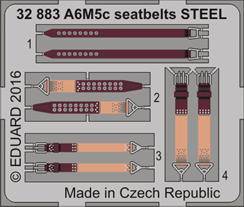 Eduard 32883 A6M5c seatbelts Steel for Hasegawa 1:32