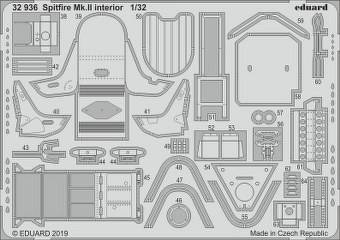 Eduard 32936 SpitfireMk.II interior for Revell 1:32