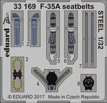 Eduard 33169 F-35A seatbelts Steel for Italeri 1:32