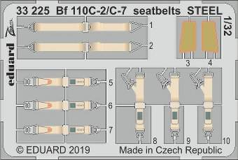 Eduard 33225 Bf 110C-2/C-7 seatbelts Steel for Revell 1:32