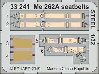 Eduard 33241 Me 262A seatbelts Steel for Revell 1:32