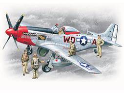 ICM 48153 Mustang P-51D WWII American Fighter with USAAF Pilots and Ground Personnel 1:48