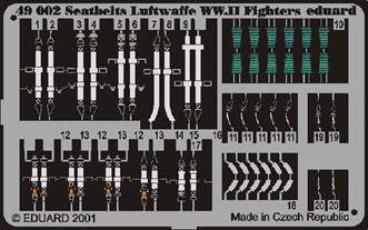 Eduard 49002 Seatbelts Luftwaffe WW II for ICM 1:48