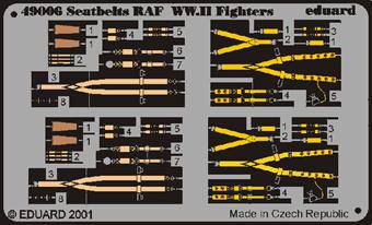 Eduard 49006 Color Seatbelts RAF WWII 1:48