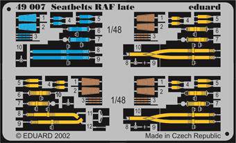 Eduard 49007 Color Seatbelts RAF Late 1:48