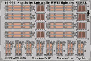 Eduard 49095 Seatbelts Luftwaffe WWII for ICM Steel 1:48