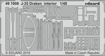 Eduard 491008 J-35 Dragonken interior for Hasegawa 1:48