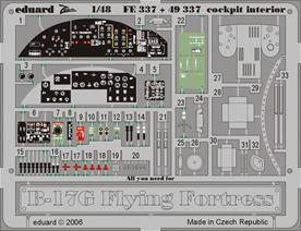 Eduard 49337 B-17G Flying Fortress cockpit interior for Revell/Monogram 1:48