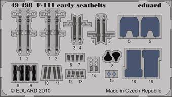 Eduard 49498 F-111 Early seatbelts for Hobby Boss 1:48