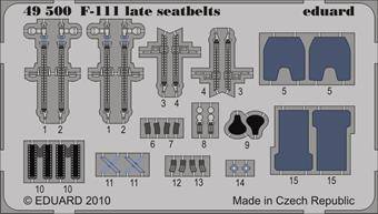 Eduard 49500 F-111 Late seatbelts for Hobby Boss 1:48