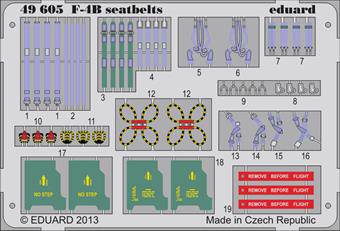 Eduard 49605 F-4B seatbelts for Academy 1:48
