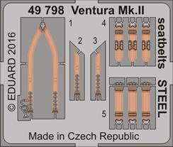 Eduard 49798 Ventura Mk.II seatbelts Steel for Revell 1:48