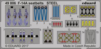 Eduard 49806 F-14A seatbelts Steel for Tamiya 1:48