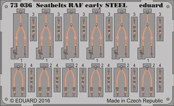 Eduard 73036 Seatbelts RAF Early Steel 1:72