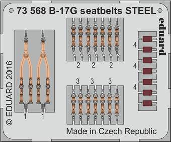 Eduard 73568 B-17G seatbelts Steel for Airfix 1:72