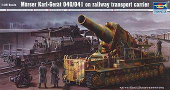 Trumpeter 00209 Morser Karl-gerat 040/041 on Railroad Carrier 1:35