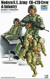 Trumpeter 00415 Modern U.S. Army CH-47D Crew & Infantry 1:35