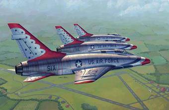 Trumpeter 02822 F-100D in Thunderbirds livery 1:48