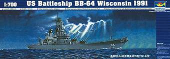 Trumpeter 05706 Battleship USS Wisconsin BB-64 1991 1:700