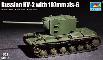 Trumpeter 07162 Russian KV-2 with 107mm zis-6 1:72