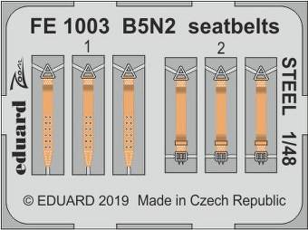 Eduard FE1003 B5N2 seatbelts Steel for Hasegawa 1:48